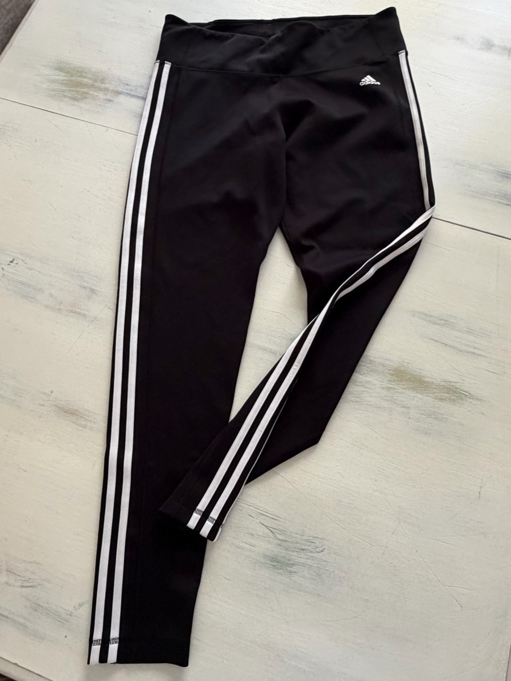 adidas Black Joggers with White Three-Stripe Side Detail
